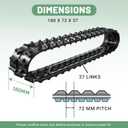 180x72x37 Rubber Track for Mini Excavator, Heavy Duty Skid Steer Track Compatible with Kubota KX008 K008, Yanmar B08, Komatsu PC03, Takeuchi TB007, JCB Micro, material handling