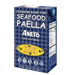 Aneto Seafood Paella Cooking Base Broth, 33.83 Fluid Ounce (EXP 04/30/27)