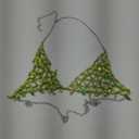 Summer Beach Sequin Backless Crop Tank Tops for Women Sexy Sparkly Hollow Out Outfit Glitter Bra Tops Festival Rave Body Chain Jewelry (Green)