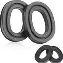 Upgraded Gel Ear Pads for 3M WorkTunes Hearing Protector (90541 90542), High Density Noise Reduction Replacement Gel Cups with Adapter Plates for Peltor Sport Tactical 300/500 Headset, 1 Set-Black