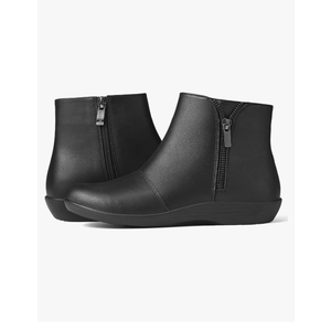 Women's Ankle Boots Flat Booties Ruched Casual Short Boots Arch Support Comfortable Walking Boots for Women, Size 6