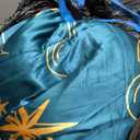 Sun and Moon Comforter Set Blue Green Satin Bedding King Stars Cloud Galaxy Comforter Mysterious Celestial Theme Silk Like Silky Bed in A Bag with Comforter and Sheets