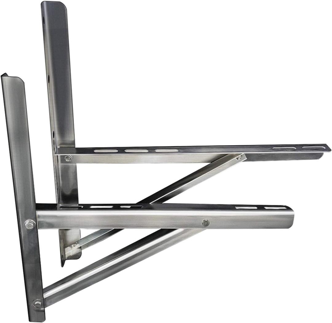 JEACENT Wall Mounting Bracket Rust Free Stainless Steel Support for 9000-24000BTU Condenser Ductless Mini Split Air Conditioner Heat Pump Systems