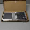 Fits for Whirlpool W10208631A Microwave Grease Filter - Approx 13" x 6" (2-Pack) & 8206230A Microwave Charcoal Filter by AMI PARTS (4-Pack)