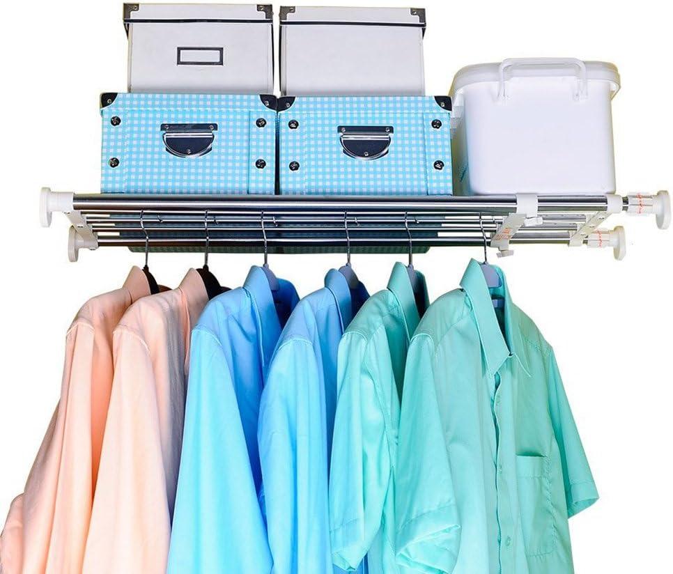 BAOYOUNI Tension Closet Shelf, Adjustable Storage Rack Separator Wardrobe Cupboard Divider Organizer Rod for Kitchen Bathroom Bedroom, 23.62-39.37 Inch