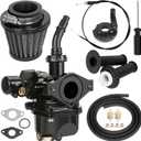 YOXUFA PZ19 Carburetor 19mm Atv Carburetor for TaoTao Coolster 110cc 125cc Dirt Bike ATV 50cc Baja Apollo Pit SSR Thumpstar Chinese 4 Wheel Quad 4 stroke parts 7/8 Throttle Assembly