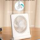 Small Desk Fan,Rechargeable USB Fan Battery Operated,Ultra Quiet, Strong Wind, 3 Speeds Travel Fans