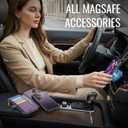 For Samsung Galaxy S26 Wallet Case Magnetic [Compatible with Magsafe] [RFID Blocking Card Holder] [Zipper] [Strap] Detachable Drop-Proof Protective Phone Cases for Galaxy S26-6.3", Purple
