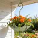 Vintage Metal Umbrella Hanging Planter Rustic Distressed Plant Holder Farmhouse Flower Pot for Indoor Outdoor Garden, Patio, Porch & Window Sill Decor (Umbrella)