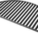 Kamado Joe Durable Half-Moon Cast Iron Cooking Grate with Grill Grate Lifter for Big Joe 24-inch Charcoal Grill and Smokers, Free Standing, in Black, Model BJ-HCICG