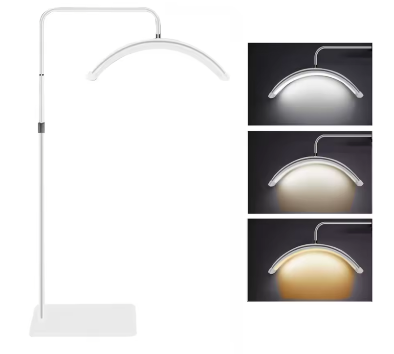 Andoer HD-M6X 36W Floor LED Video Light Half-moon Shaped Fill Light 3200K-5600K Dimmable with 180cm/ 70.9in Metal Light Stand