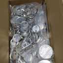 200 Sets Button Maker Supplies, 32mm / 1.26 inch Button Supplies Buttons Parts, (Approx. 1.25 inch) Metal Blank Badge Parts with Blank Paper for Buttons Maker Machine Pin Maker Press