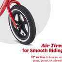 Radio Flyer Air Ride Balance Bike, Red, for Kids Ages 1.5-5, Pedal Free for Quick Learning, Rubber Air Tires, Adjustable Seat, Foot Rest, Ringing Bell, Kid & Toddler Balance Bikes 