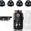 Appliance Casters - Furniture Sliders & Appliance Rollers for Kitchen, Coffee Machine, Blender, Oven - Helps Mom or Wife Easily Solve Countertop Sliding (Black, 4pcs)