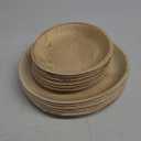 Palm Leaf Plates 10 Inch Round Bamboo Plates Disposable 25 Pack Bulk Eco-Friendly Biodegradable Compostable, Best Alternative To Wooden Plastic