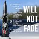 EcoAuto Badass Car Antenna Replacement for Dodge Ram & Ford F150 F250 F350 Super Duty Ford Raptor Bronco Trucks - Anti-Theft Design - Radio Antenna for Truck 1990 - Current (American Skull Black)