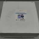 SUT 100Pcs Blue Plastic Plates, Hammered Plates Disposable Heavy Duty, Blue Disposable Plates With Gold Rim, Fancy Plastic plates Include 50 Dinner plate and 50 Dessert plates for Wedding (Bule)