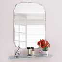 KOHROS Silver Bathroom Mirror 18" x 24" Frameless Rectangle Beveled Edge Bathroom Vanity Mirror for Over Sink, Wall Mirror for Small Bathroom Vanity Bedroom Hanging Horizontally or Vertically