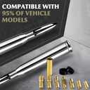 Chrome Bullet Antenna 50 Cal Bullet Car Truck Antenna Truck Accessories Silverado 1500 F150 F250 F350 Ram 1500 GMC Sierra 1500 Ranger Short Replacement Antena (Chrome, 5.5inch)
