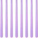 8 Pack 10 Inch Lavender Purple Taper Candles for Dinner Home Decor Wedding Shower