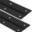 2Pack Heavy Duty Piano Hinge, 2" Open Width x 20" Continuous & Piano Hinges, 0.06 Thick Stainless Steel Piano Hinge with Holes, Black Stainless Furniture Hinges for Cabinet Door Cases Woodworking
