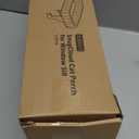 Zakkart SnugCloud Cat Window Perch with 4-Sided Bolster - Orthopedic Cat Hammock for Window Sill - Solid Hardwood & Metal Frame - Window Seat for Pets (Natural Color Wood w/White Bed, Medium) 