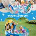 ZimiTeda Cat & Dog Kids Ball Pit for Toddler with Basketball Hoop Foldable Pop-Up Baby Ball Pool for Girls Boys Indoor & Outdoor Game 47.24"/120cm Wide Plyahouse Tent (Balls NOT Included)