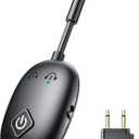 Bluetooth 5.3 Transmitter Receiver for Airplane TV, 2 in 1 Wireless Bluetooth Adapter for Airplane AirPods or Wireless Headphones Dual Pairs, 3.5mm Aux Adapter for Flight TV Gym Car/Home Stereo