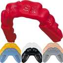 Bulletproof: Worlds Thinnest Most Breathable Mouthguard is 3X Stronger! Football MMA Hockey Rugby Basketball BJJ Lacrosse Boxing Sports Mouth Guard Grinding Teeth. Men Women Adult Youth Kids Braces (Royal Red)