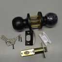 BESTTEN Keyed Entry Door Knob, Heavy Duty Entrance Door Lock, Standard Ball, All Metal, Matte Black