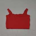 CRZ YOGA Butterluxe Square Neck Crop Tank Tops for Women - Workout Longline Sports Bras Padded Yoga Camisole,S