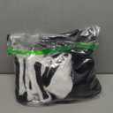 ANVAVO 6 Pack Christmas Stockings 18 Inch Soft Classic Black Plush Stockings Xmas Fireplace Hanging Stockings Fireplace Decorations Plush Fur Cuff Stockings for Holiday Xmas Party Decorations 6 Pcs