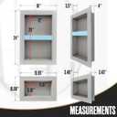 Houseables Shower Niche, Shower Niche Insert Tile Ready, Recessed Bathroom Storage, 12x20 + 12x6, in Wall Shelf, Cubby Inserts, Recessed Shampoo Caddy, Inset Shelves, Built in Nook, Soap Box, Prefab