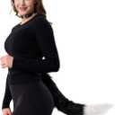 Spooktacular Creations Halloween Black Cat Dalmatian Fox Costume Accessories Set with Ears Headband with Choker Bow Tie Tail