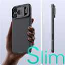 Nillkin for iPhone 17 Pro Max Case with Slide Camera Cover, Thin Slim Fit, Shockproof Protective, Protector Privacy, Phone Case iPhone 17 Pro Max Camera Lens Protector 6.9 inch, Black