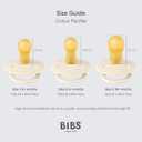BiBS Liberty Pacifier 2-Pack, BPA Free Pacifiers with Natural Latex Round Nipple, Made in Scandinavia, Size 1 (0-6 Months), Strawberries and Cream Ivory Mix