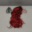 Red Wig Long Wavy Burgundy Wigs for Women Long Curly Wine Red Wig Loose Wave Red Synthetic Lace Front Wig for Daily Party Use 24 Inch