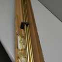 Double Curtain Rods with Aluminum End Cap and Full Surround Brackets,1"Front and 5/8" Back Rod,Adjustable between 72 to 144 Inches (6-12 Feet), Brass Double Window Drapery Rod