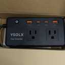 300W Car Power Inverter - YSOLX Dual DC 12V to 110V AC Car Outlet Adapter to Wall Plug, 24W Fast Charging USB-C&USB-A, Portable Charger Converter with for Laptops, Phones