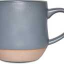Bosmarlin Large Stoneware Speckled Coffee Mug, Big Ceramic Tea Cup, 17 Oz, Dishwasher and Microwave Safe (Blue, 1)