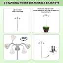 Grow Lights for Indoor Plants Full Spectrum with Detachable Tripod Stand, 10-55 Inches Height Adjustable Aluminum Alloy Indoor Plant Grow Lamp with Auto On/Off Timer Function