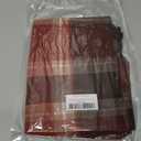 2 x Classic Buffalo-Check Narrow Scarf for Women Men Winter Scarves Scottish Tartan Plaid Scarf Soft Warm Feel 14X78in (Red)