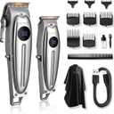 SUPRENT Professional Rechargeable Hair Clipper-Hair Clippers for Men, Cordless Hair Cutting Kit with LED Display