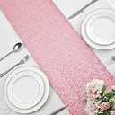 6 Packs 12 x 72 inches Light Pink Sequin Table Runner, Glitter Runner for Birthday Party Supplies Decorations Wedding Bachelorette Holiday Celebration Bridal Shower Baby Shower