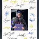 16x20 Graduation Signature Picture Frame with White Mat Display 8x10 Photo for Graduation, Celebrations and Wedding, Black Wood Frame for Wall Hanging - Mounting Hardware Included