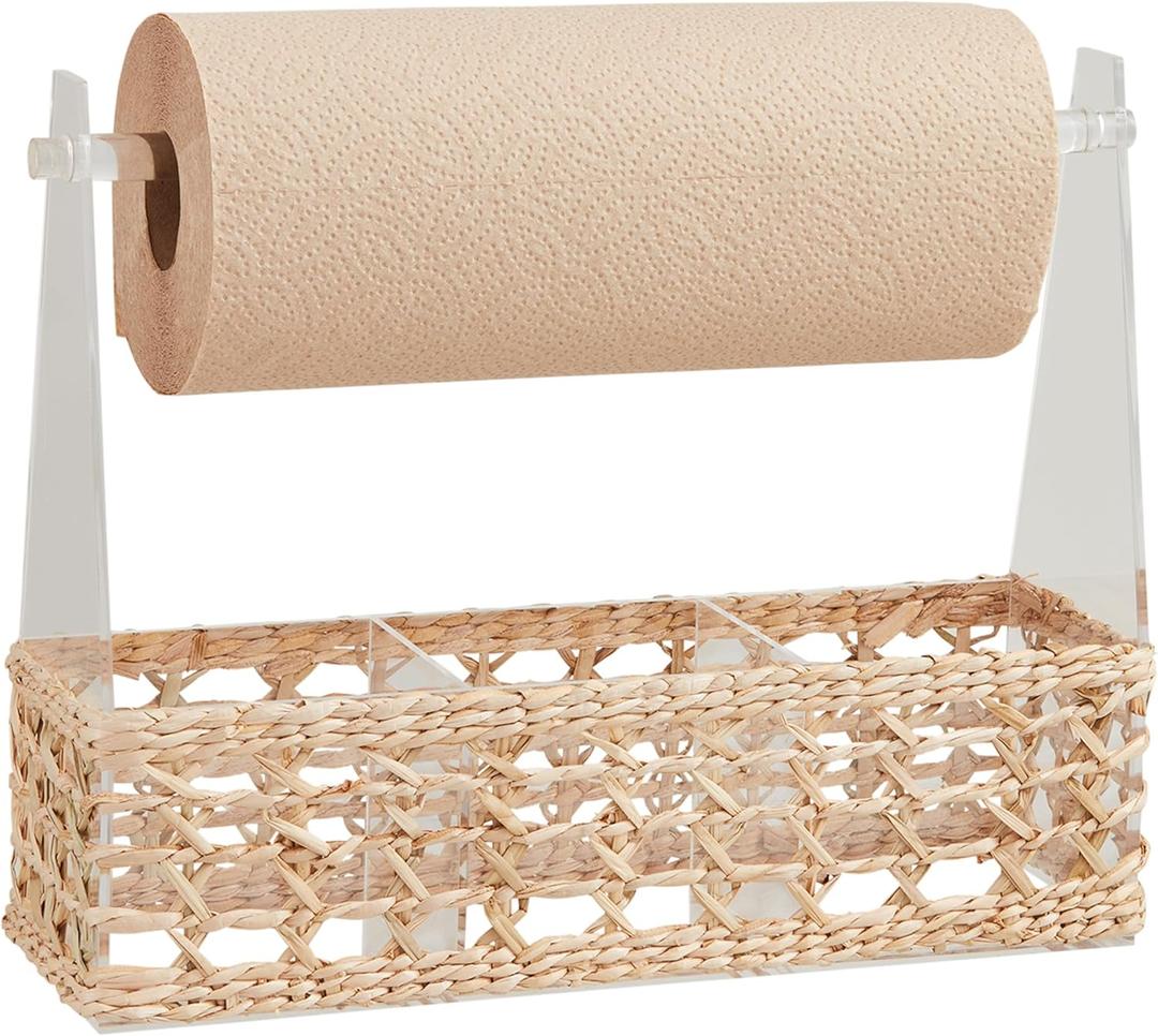 Mud Pie Acrylic Utensil Caddy; 13" x 14"