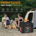 Travel Carrying Case for Jackery Explorer 300,Portable Power Station Storage Bag for Jackery Explorer 300 with Waterproof Bottom, Side Ventilation Double Layer for Jackery Accessories,Bag Only