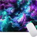 Dazzling Space Mouse PadGaming Mousepad with Non-Slip Rubber Base, Keyboard Mouse Mat Desk Pad for Wireless Mouse Desk Accessories