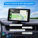 VUKARUAL Wireless Carplay and Android Auto Screen for Car, 7" HD Portable Touch Screen Car Stereo with Bluetooth, Backup Camera, Navigation, Mirror Link for All Vehicles