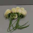 CCINEE 12Pcs Artificial Flowers Chrysanthemum Ball, Silk Floral Arrangement Fake Flowers Bouquet Long Stem Hydrangea for Home Office Coffee House Parties and Wedding Decor (White)